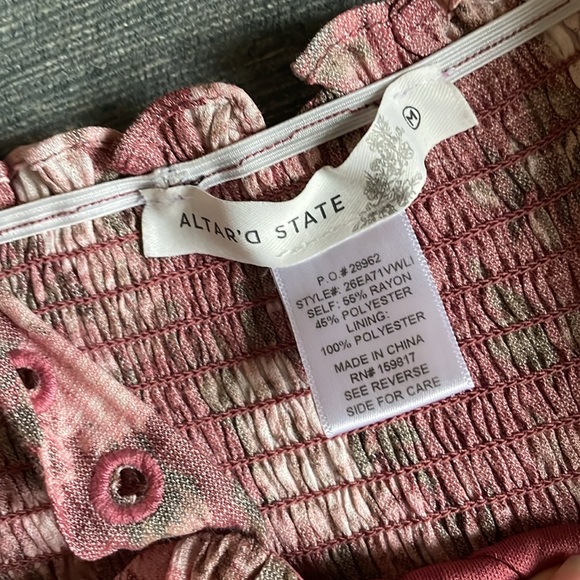 Altard State Floral Pink Tiered Midi Dress - Picture 11 of 12